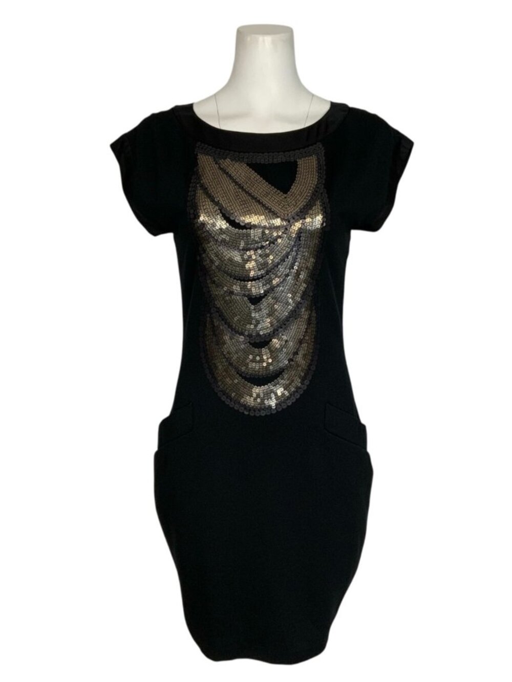 Ted Baker Consuld Sequins Dress Ted/2 US S Black Mini Party